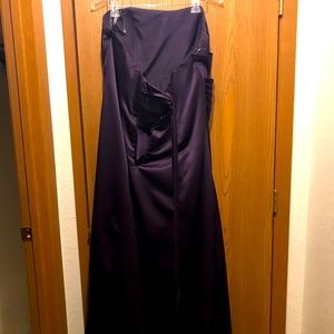 Dress, evening or wedding, dark purple, sleeveless